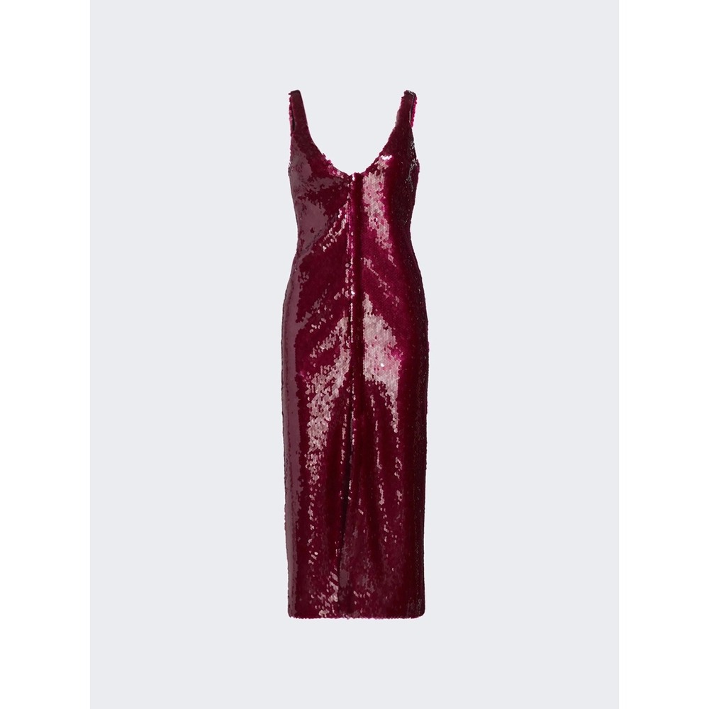 16Arlington Kal Midi Dress 10 Burgundy Sequin Cocktail Evening Retail $1,570
